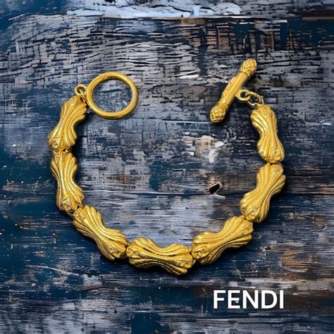 fendi crown bracelet vintage medallion|57 Fendi Rare Vintage Medallion Bracelet .